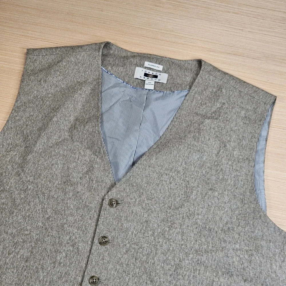 Joseph Abboud Suit Vest Mens 5X Brown Classic Fit Formal Dress Waistcoat
